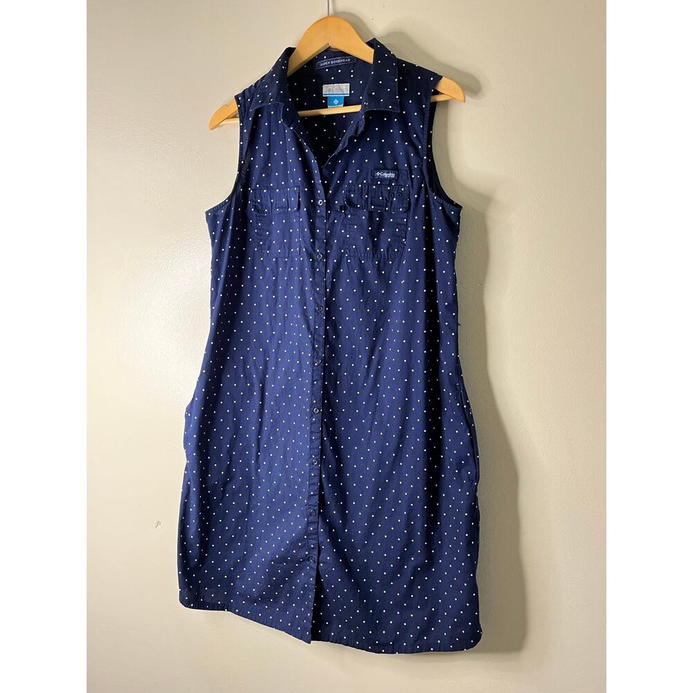 Columbia PFG Super Bonehead Polkadot Sleeveless Summer Dress Size XL - Picture 5 of 12
